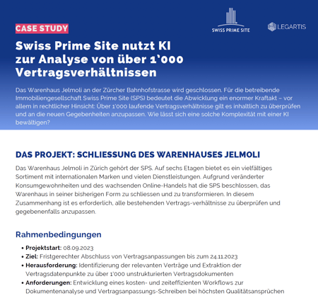Auszug aus Case Study SPS Legartis