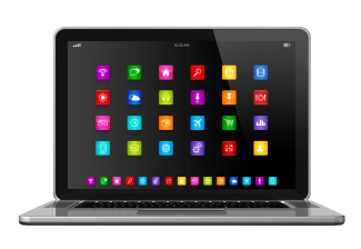 Laptop-viele-Apps