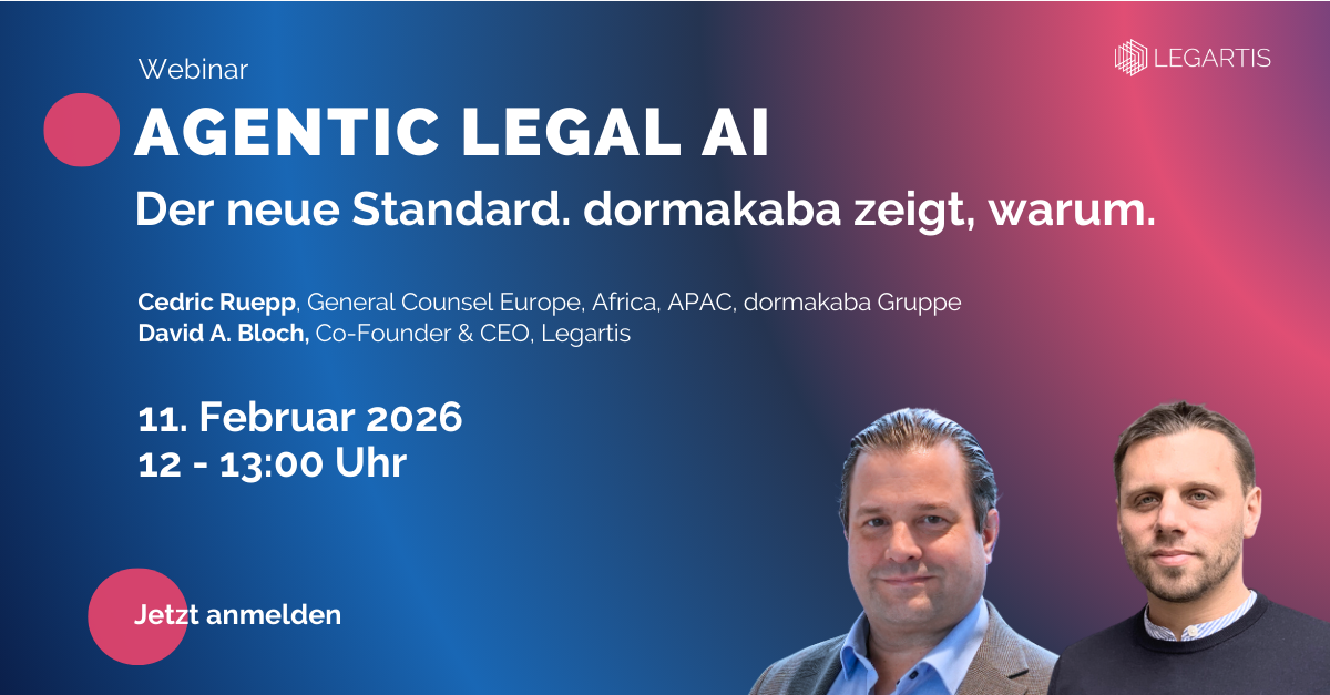 Agentic Legal AI: Webinar mit dormakaba